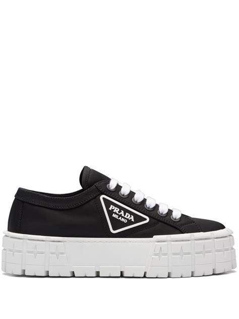 prada double wheel low-top sneakers|Prada downtown sneakers.